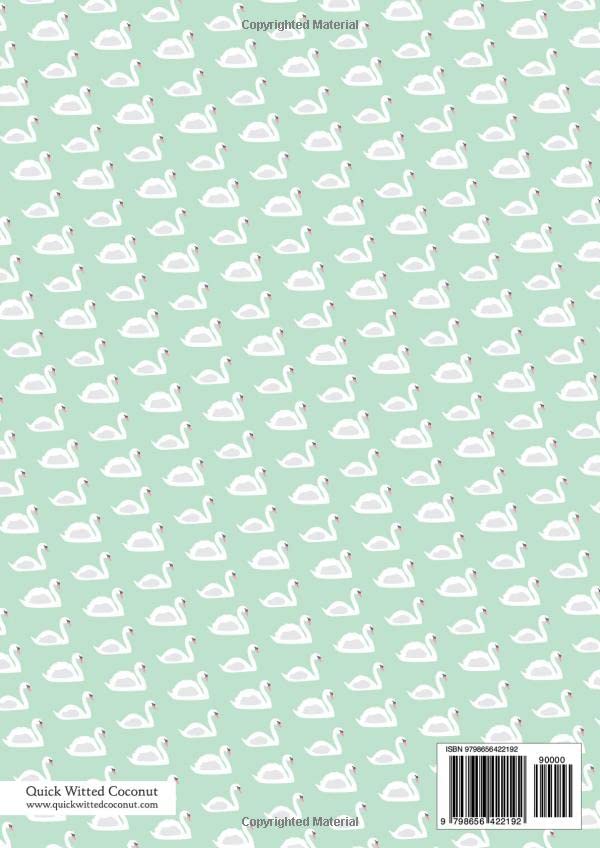 Swan Notebook - Lined Pages - A4 - Premium: (Pastel Green Edition) Fun notebook 192 lined pages (A4 / 8.27x11.69 inches / 21x29.7cm) - Image 2