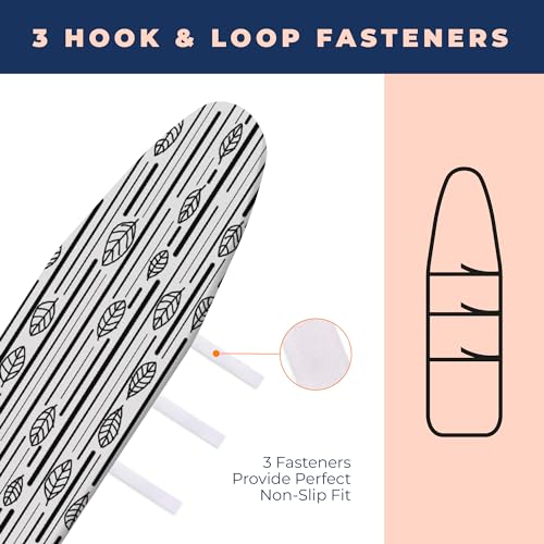 image for happhom Ironing Board Cover and Pad Extra Thick Heavy Duty Padded 4 La