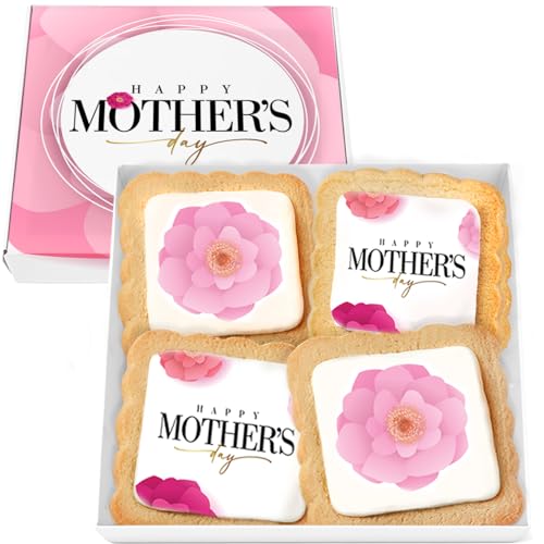 Happy Mothers Day Cookies Gift Basket Box 4 PACK For Mom Mother | Nut Free | Kosher
