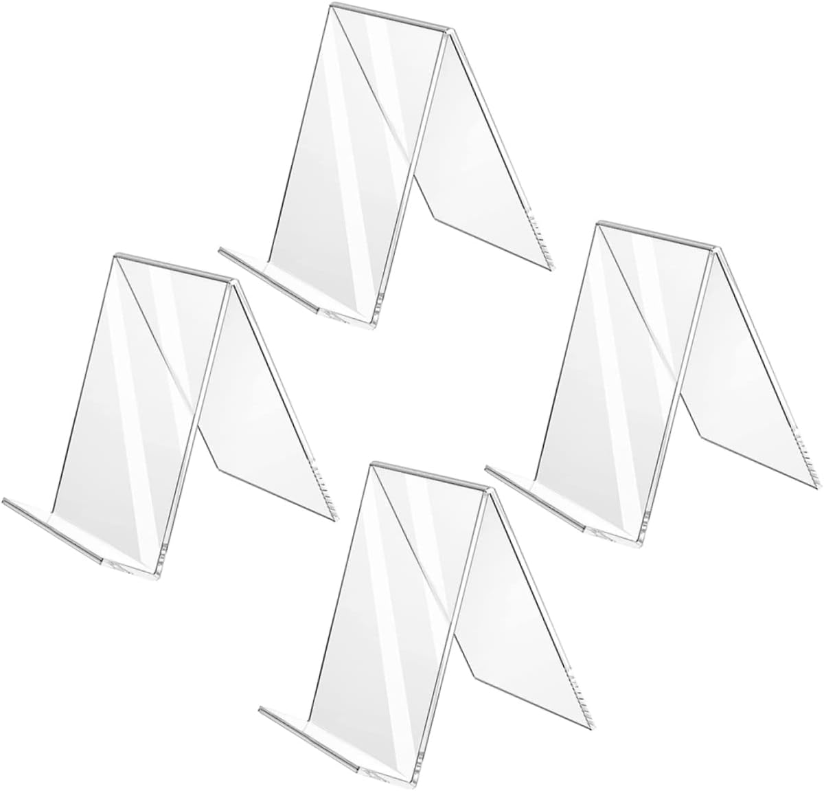 MAGICLULU 4pcs Acrylic Book Holder Slanted Display Stand