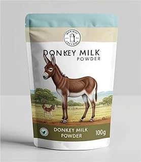 Magichood 100% PURE NATURAL Dried Donkey Milk Powder | 100gm (3.5 Oz) Pack |