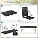 ZenStyle Indoor Outdoor Heavy Duty Plastic Folding Table Portable Picnic Table Fold-in-Half Utility Table w/Handle and Steel Legs for Camping, Dining, Party (Black, 6ft)