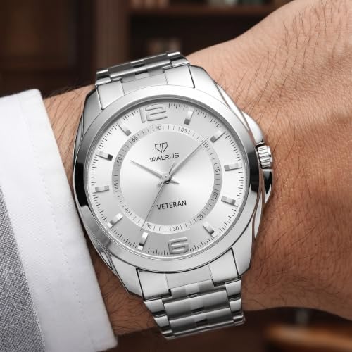 Image of Walrus Polo VIII Series Stainless Steellic Wristwatch for Men Stylish Analog Design, Professional & Casual Use, Men's Wrist Watch for Gift