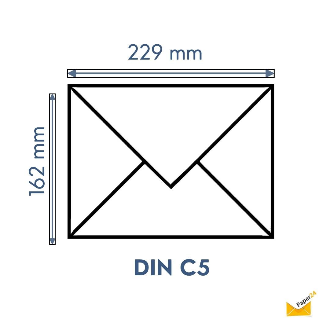 100 kopert C5 z trójkątną klapką C5 162 x 229 mm (16,1 x 22,9 cm), gramatura: 120 g/m² - czarne