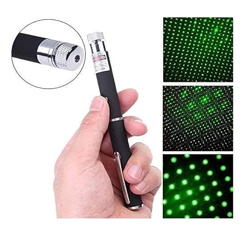 Image of URBAN THREADS Unique Powerful Green Laser Light Pen | Adjustable Cap | Green Laser Pointer | 2000 Mtrs. Laser Light for Kids |