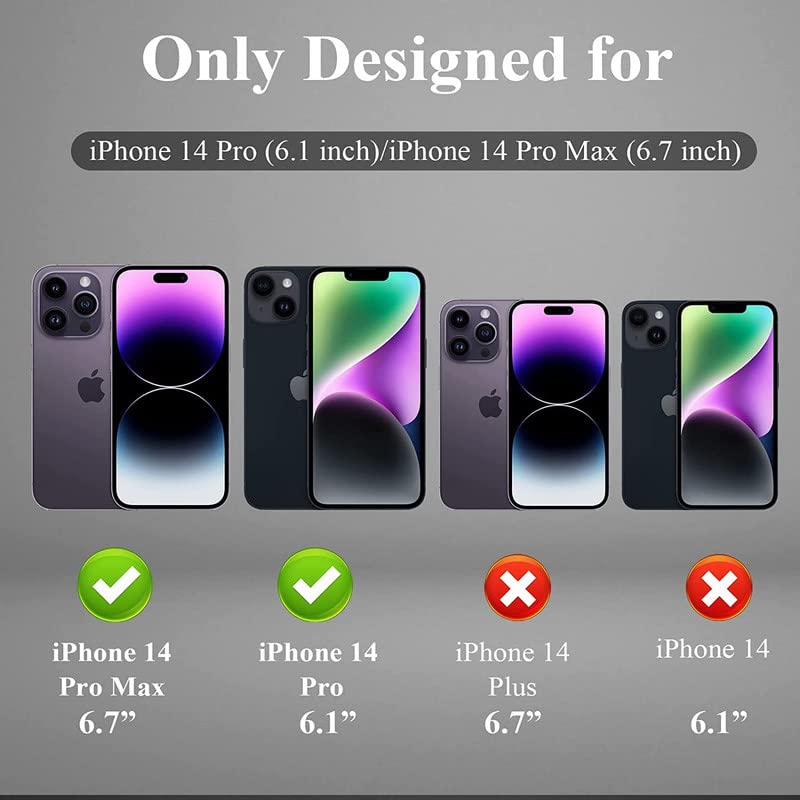Image of [Upgraded Camera Lens Protector For iPhone 14 Pro Max /For iPhone 14 Pro, [Keep Original Camera] Metal Individual Tempered Glass Camera Screen Protector Lens Cover Accessories, 1 Set (Black)