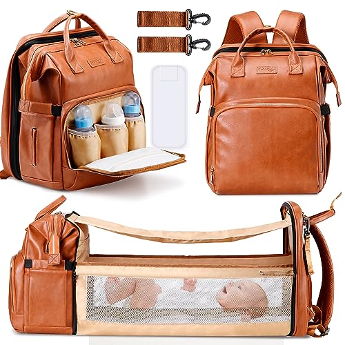 Image of Bubblbay Diaper Bag Backpack, 16 Large Pockets Multifunctional Portable Baby Travel Bags for Boys Girls, 900D Waterproof Baby Diaper Bag