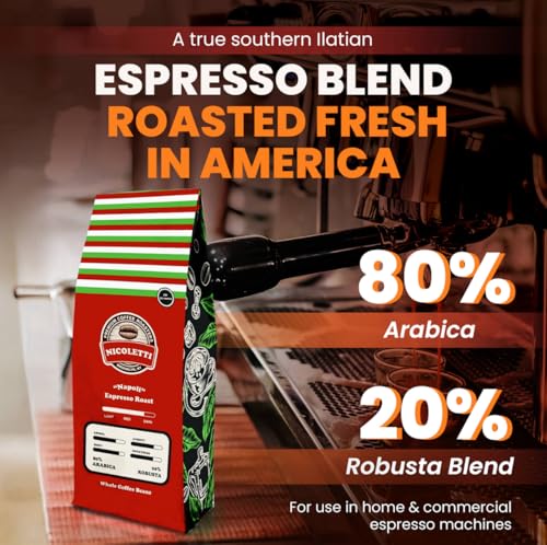 Nicoletti Coffee Espresso Napoli Roast 2lb En Grano miniatura 3