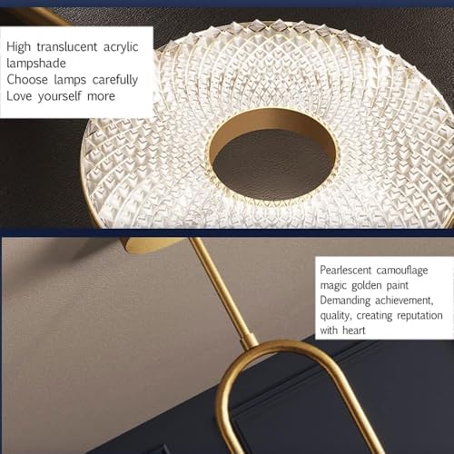 Lustre LED acrylique moderne à intensité variable avec hauteur réglable chic