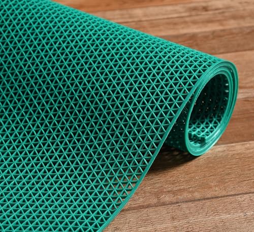 Image of VNQ! Anti Skid & Multipurpose Rubber Mat /Bathroom Mat /Shower Mat /Carpet /Rugs /Rainmat /Swimming Pool Mat Colour Green|(4X8 Feet)