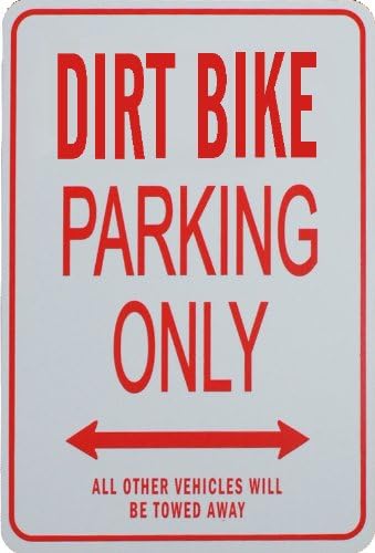 Amazon.com: Dirt Bike Parking Only - Miniature Fun Parking Sign : Home ...
