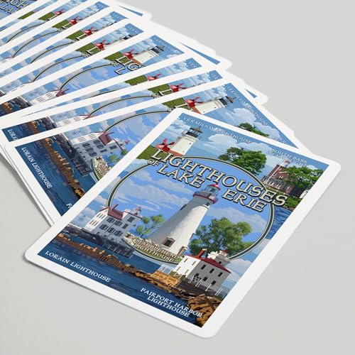 Naipes Ohio, El Faro del Lago Erie, 52 Cartas Poker miniatura 5