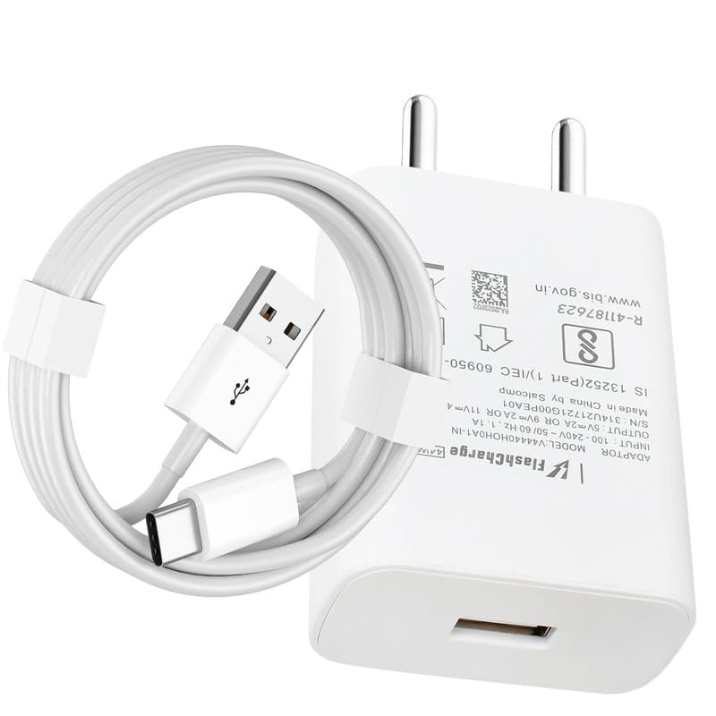 Image of 44W Flash Charger Compatible for vivo Y36T,Y39,Y400 Pro, Pro,Y50,Y51,A,Y56,Y58,Y72,Y73,Y75,S6,S7,T1,Pro,t5x,T2,T2x,T3, Lite, Pro, Ultra,V40e,V50,e,X 27,X Fold,X100 superfast Charge -JJ White