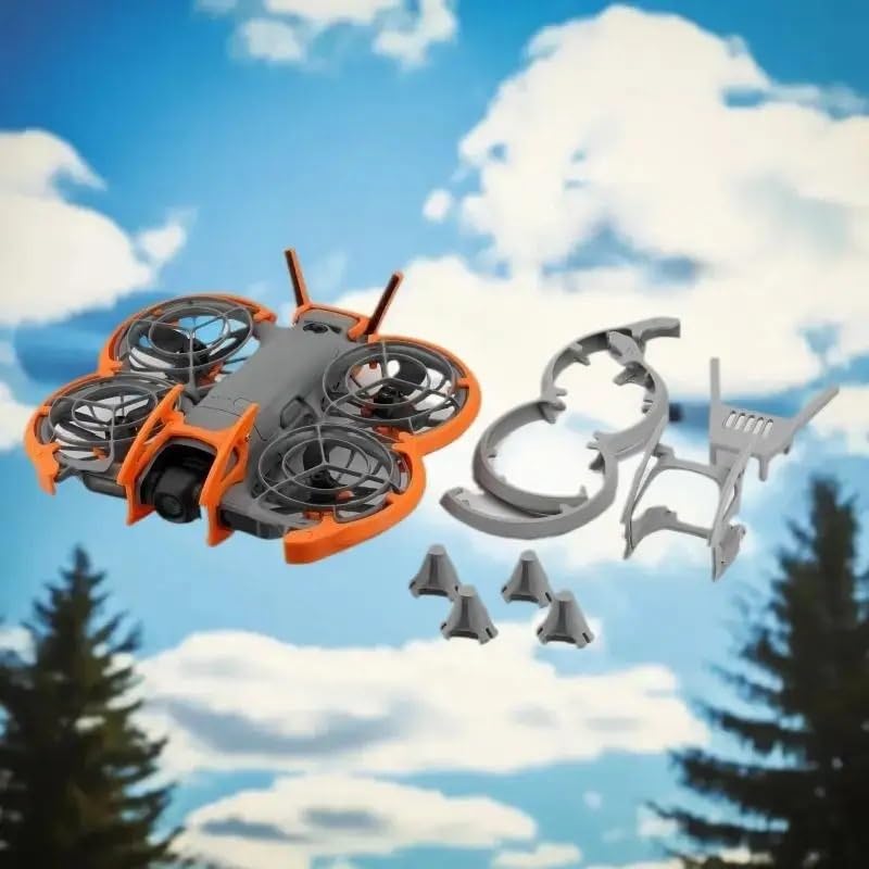 Compatible para DJI NEO 2 Protector anti-colisión 4en1 | Material TPU suave, anti-colisión y anti-caída, protege cardán y cola(A3)