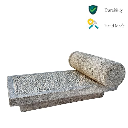 Image of SIL Batta-Pure Stone |11 Inch|Heavy Duty-8 kg|Authentic Indian Kitchen Tool for Grinding Spices and Grains (2 People)