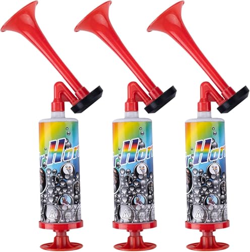 3Pack Air Horn Handheld Air Horns Airhorn Loud Noise Maker In Various Activities Handheld Air Pump Loud Sound Hand Signal Horn Suitable For Car Marine Boats Sports Events