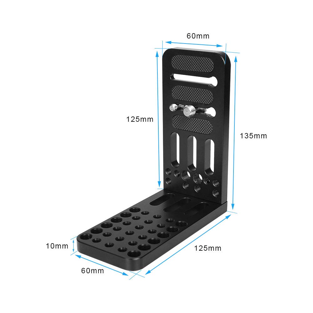 CAMVATE Platos de queso con puntos de montaje de 1/4" y 3/8" y pernos de tornillo para cámara DSLR trípode y estabilizador de cardanes