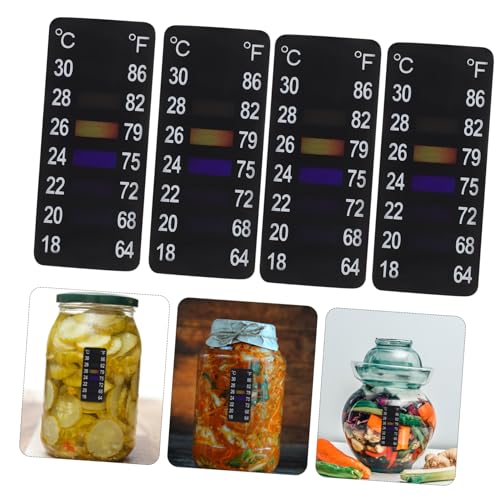 MOLUCKFU 8 Stück Gärung Thermometeraufkleber Selbstklebend für 18-30 °C Präzise Temperaturmessung zum Brauen Flaschentemperaturaufkleber