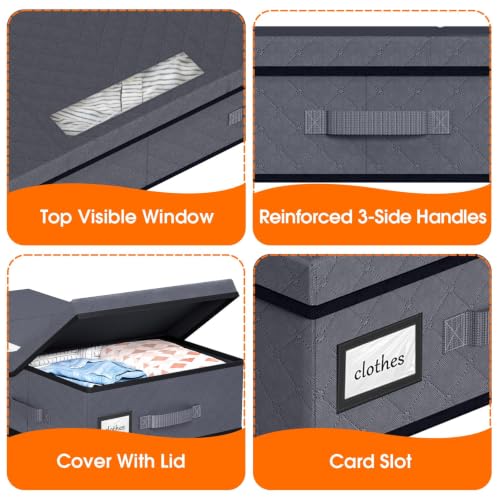 Under Bed Storage Containers with Lids, 2 Pack Foldable Grey $17.24 AC + 43% Off Code 2EG5RP78 - image 5