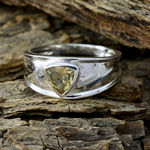 Bague en argent forme triangle à porter au quotidien pour filles - 3