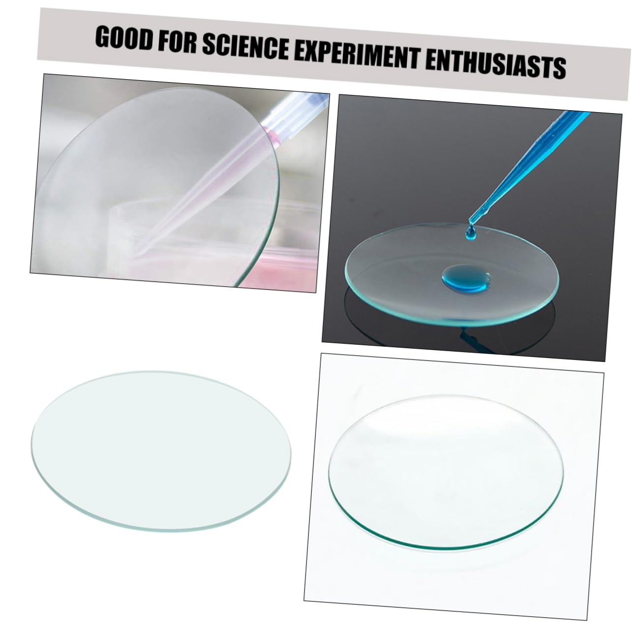 Sosoport 10pezzi Vetri Trasparenti Per Orologi Coperchi in Vetro Per Esperimenti Chimici Accessori Da Laboratorio Vetri Rotondi Per Orologi Coperchi Per Becher