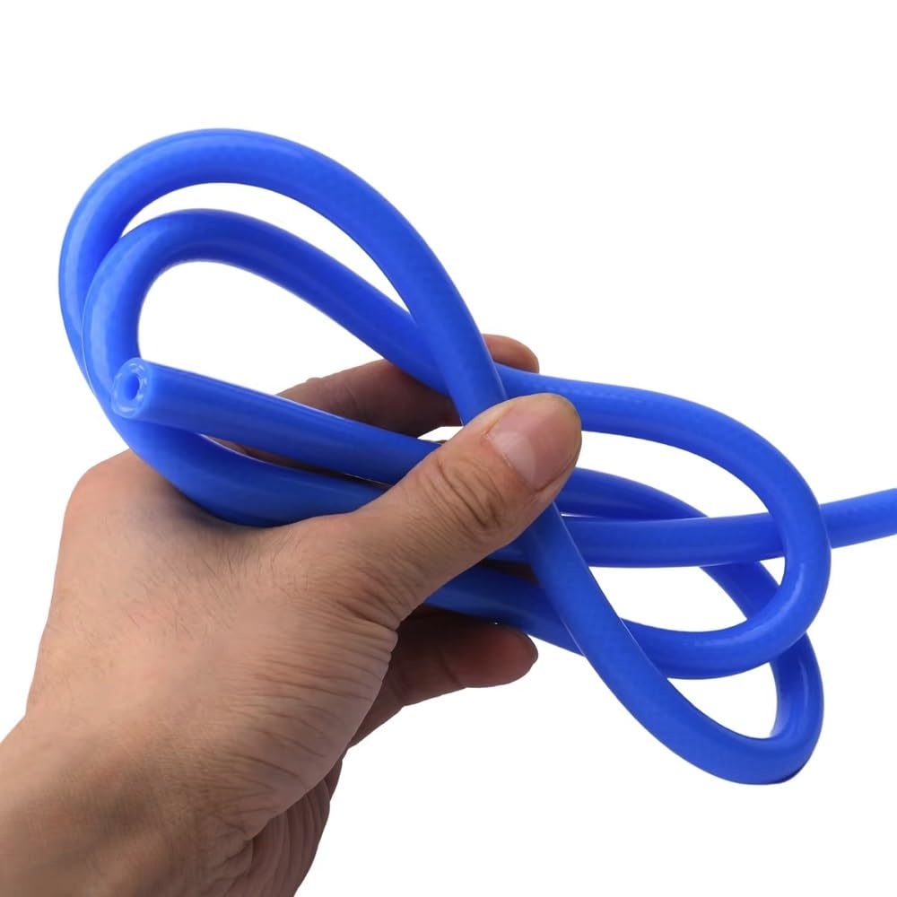 Tubo Trenzado De Silicona De Grado Alimenticio Azul, Opciones De 1M/2M/5M, ID4-ID19mm, Manguera Flexible Resistente Al Calor Y Al Frío For Dispensadores De Agua(5M,ID14mm x OD21mm)
