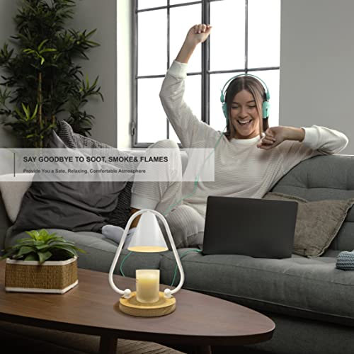 Tonyang.luu Candle Warmer Lamp - Dimmable Vintage Candle Lamp Warmer For Scented Candles, No-Flame Top Candle Warmer With 2 Bulbs Compatible With Yankee Candle Small And Large Jar Candles (White) #TOP5