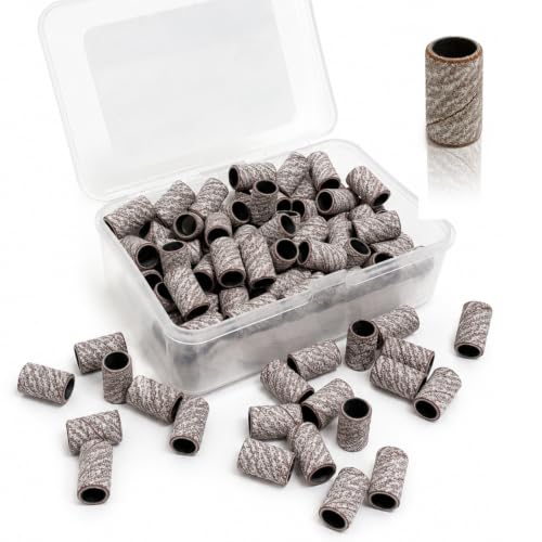 GazePlus Nail Sanding Bands - 100 Pcs 240 Grit Disposable for Nails Zebra