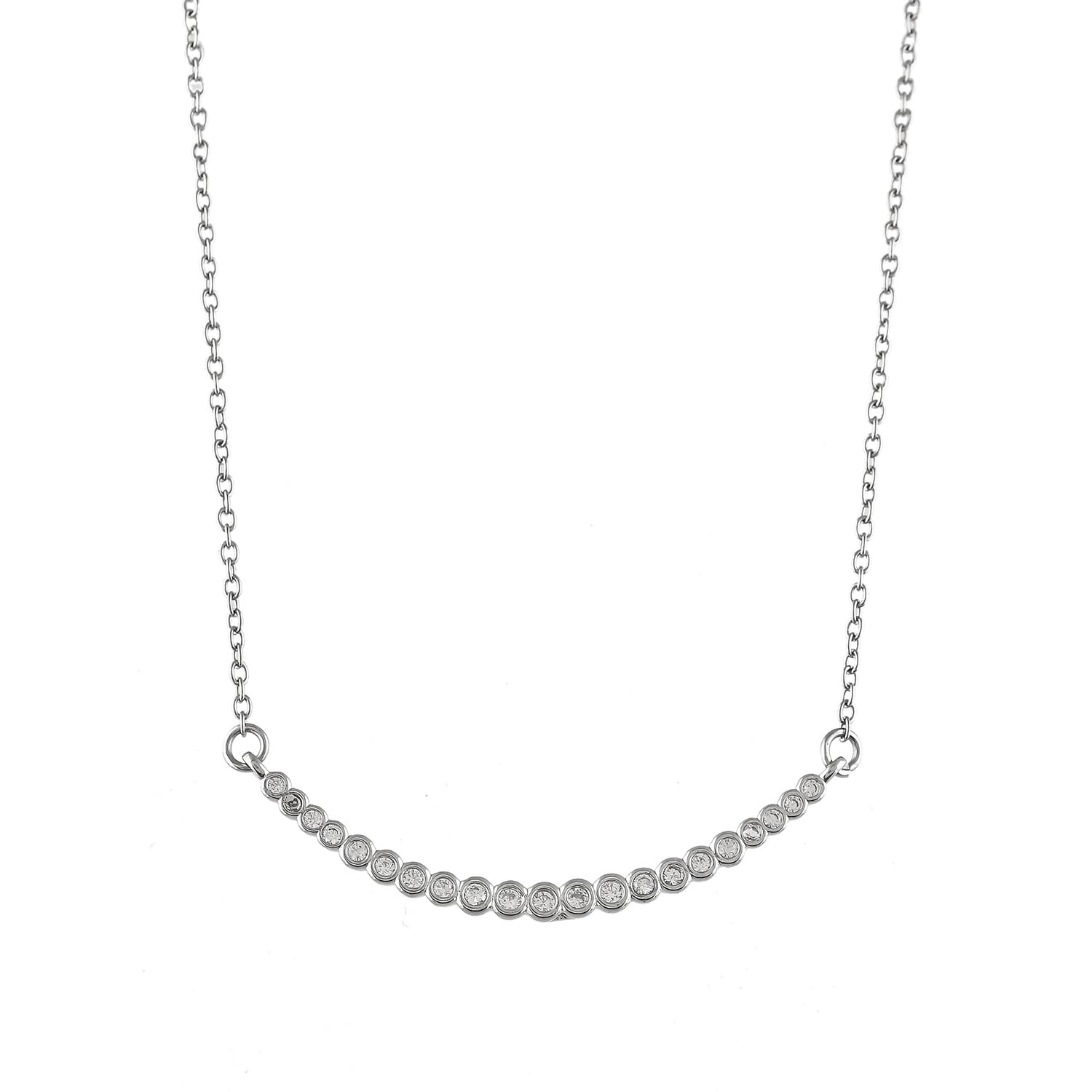 VOYLLA Valentines Day 925 Sterling Silver Cz Arc Necklace|Gift For Her|Valentines Gift For Her| (B0CS3SWDHX) Amazon Price History, Amazon Price Tracker