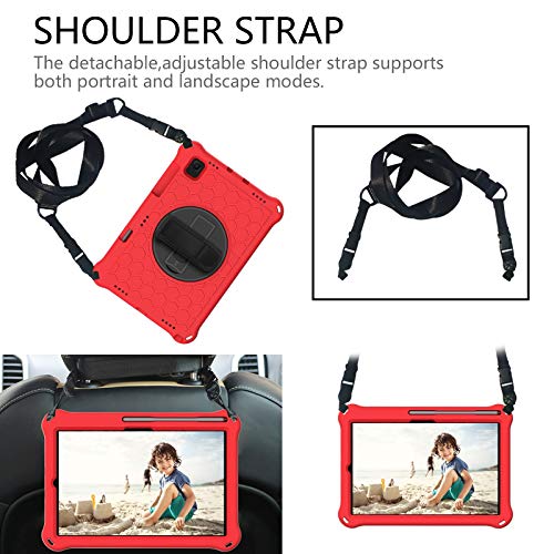 Boîtier rigide pour tablette Samsung S6 Lite 10.4 durable avec support rotatif