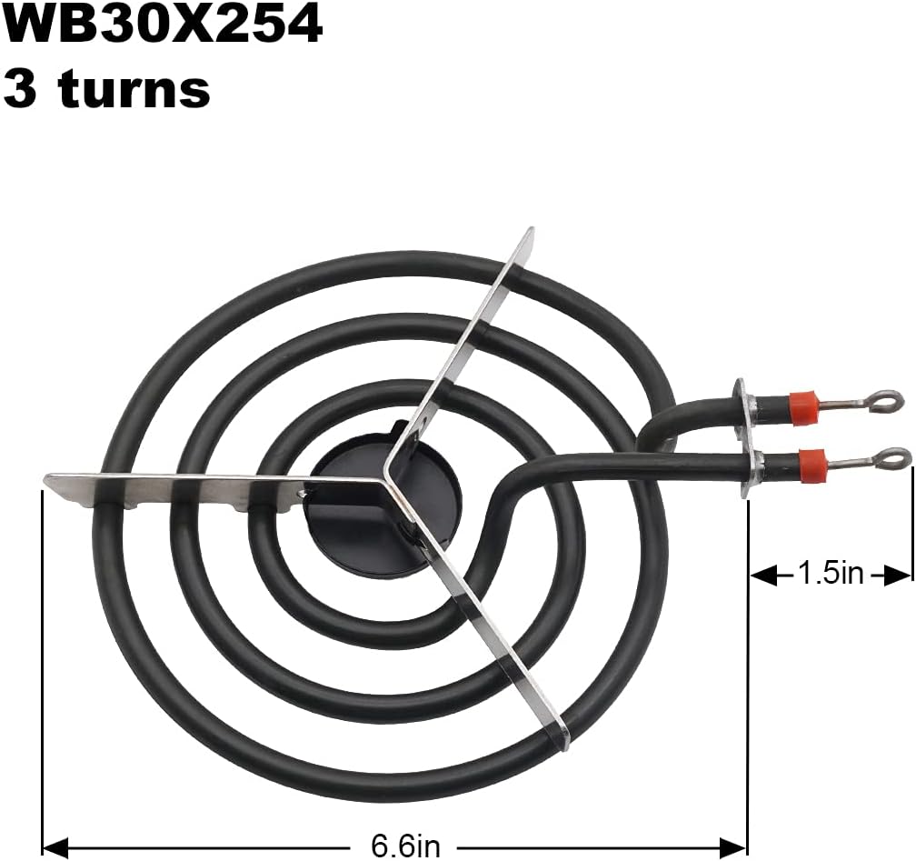 SP22YA Surface Burner Element Unit Set by SupHomie - Compatible with GE Hotpoint Range Stove - Includes 3 pcs WB30X254 6" and 1 pc WB30X253 8" (4 Pack)
