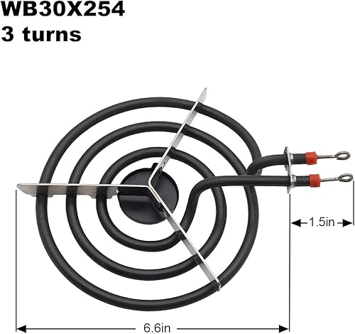 Miniatura 5 de SupHomie SP22YA - Juego de elementos de quemador de superficie compatible con estufa GE Hotpoint Range - Incluye 3 piezas WB30X254 6" y 1 pieza