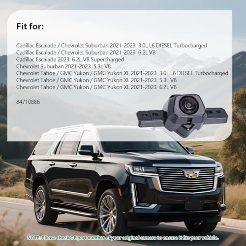Image of 84710888 OE Front View Replacement Camera for Cadillac Escalade /Chevrolet Suburban /Chevrolet Tahoe /GMC Yukon /GMC Yukon XL 2021-2023, GMC Sierra /Yukon 2022-2024 by GreenYi