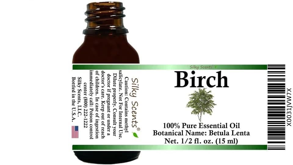Birch Essential Oil (Betula Lenta) 100% Pure and Natural with Certified Child Resistant Cap 15 ML