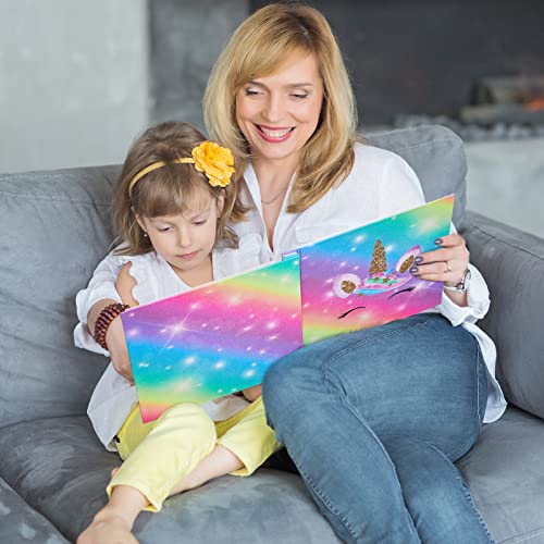 Pickynproud Photo Album Self Adhesive Diy Scrapbook Albums 40 Pages Cute Unicorn Baby Memory Book Linen Picture Album For Kids Family Wedding Travel Hold 3X5 4X6 5X7 6X8 8X10 Photos #TOP5