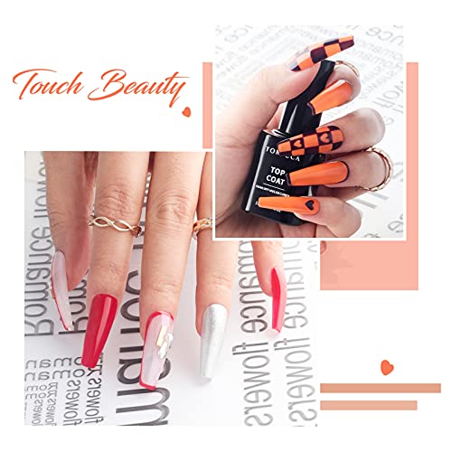 TOMICCA 18 kleuren gel nagellak, 6ml kleur gel met basis en top coat gel Polish set, glanzend naakt en glitter UV… - Afbeelding 5
