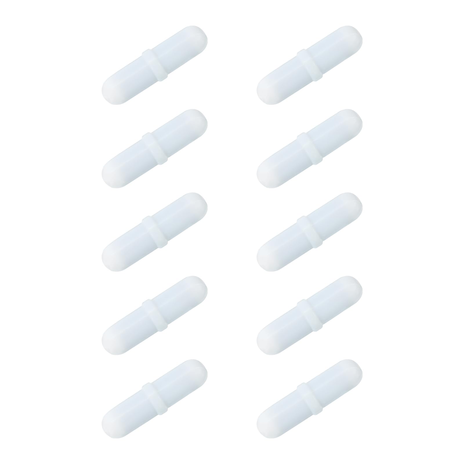 QUARKZMAN Magnetyczny pręt mieszający do mieszadła magnetycznego, kształt cylindryczny, powłoka PTFE, biały magnes, 25 mm / 1", do laboratorium, 10 sztuk