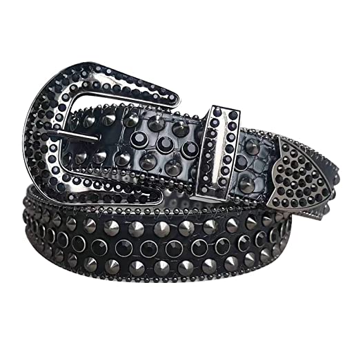 Ceinture en strass Morain pour femme style cowgirl et occidentale de 110 cm en jean