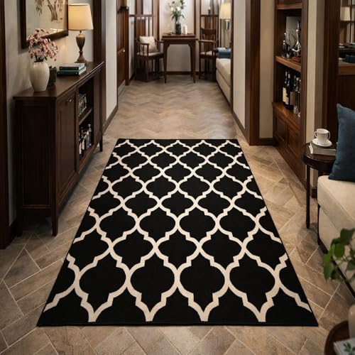 Alfombra suave lavable de estilo geométrico Rururug con base de seguridad 2