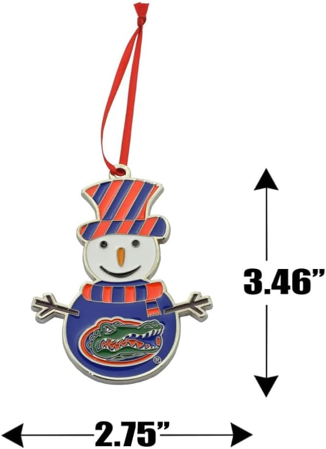 Florida Gators Snowman Metal Christmas Ornament - Image 2