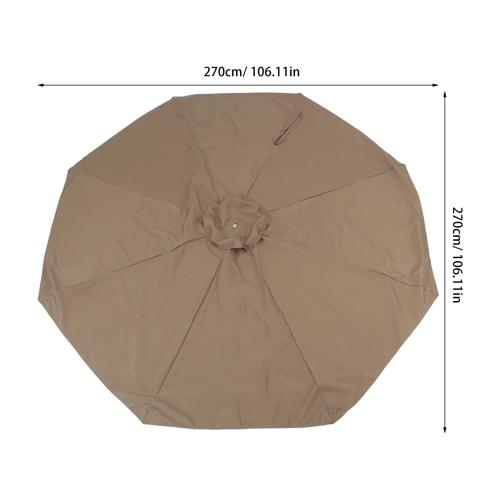 Telo di Ricambio per Ombrellone da Patio 2, 7m, 8 Stecche | Poliestere e Resistente alle Intemperie, Protezione Solare Regolabile, Vacanze Estive