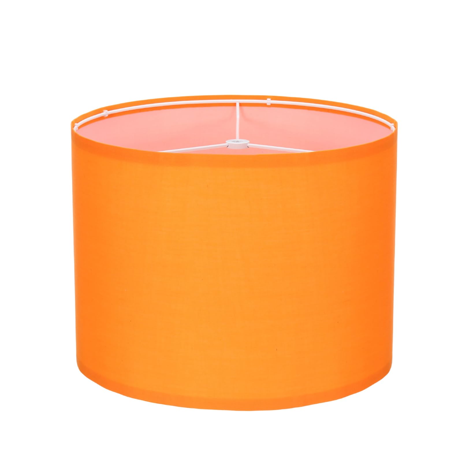VIAPUICE Hard-Back Drum Lampshade,13"x 13"x 10"Spider Fitter-Orange