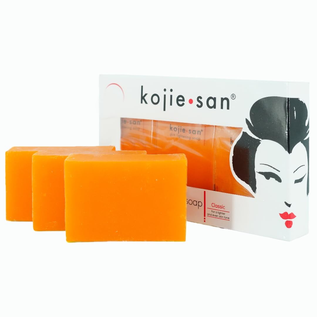 Kojie San Skin and Body Soap – Original Kojic Acid, Soap Bar with Coconut & Tea Tree Oil – 3 x 65g Bars