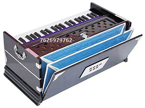 JAPS BIZ® Best Harmonium 7 Stopper, Double Bellow, 39 Key, Two Reed(Bass-Male),3 1/4 Octave,Kapler, Harmonium With Cover