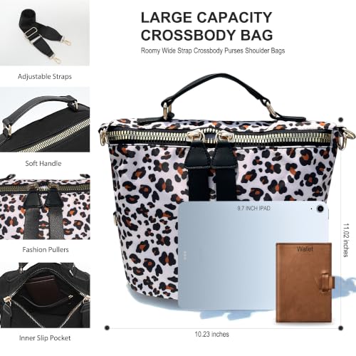 Image of Women's Crossbody Bag - Soft Cloth Shoulder Bag, Lightweight Waterproof Purse, Stylish Slash-Proof Casual Bag
