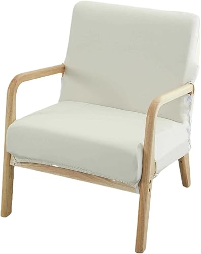 Funda elástica para silla moderna de mediados de siglo, funda para silla de acento sólido, sillón individual de tela para sala de estar, dormitorio,