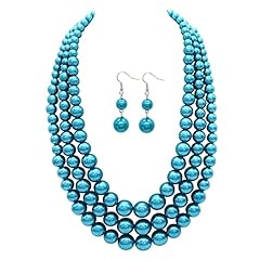 blue pearl necklace set