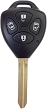 Blank Key Spare Key for Remote Control, Genuine Remote Control, Keyless (Toyota 4 Button Type)