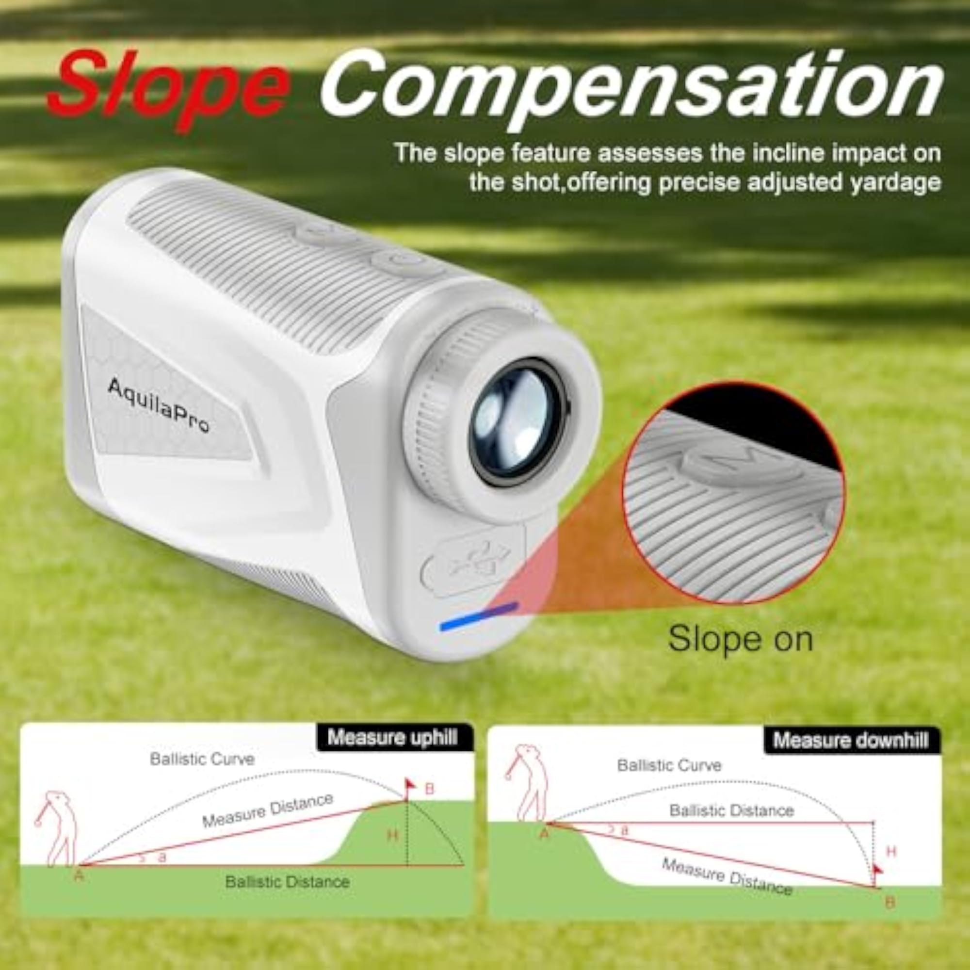 Mini4 Golf Rangefinder with Slope and Magnet