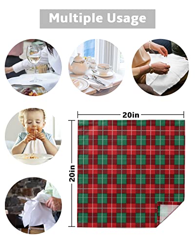 Servilletas de tela reutilizables para cena tema Navidad miniatura 5